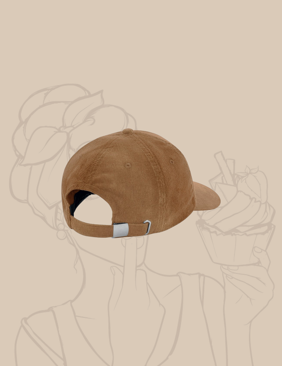 Casquette velours Cupcake