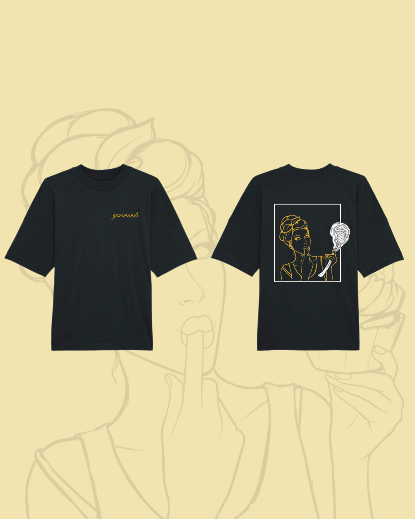 T-Shirt oversize Tomahawk Jaune