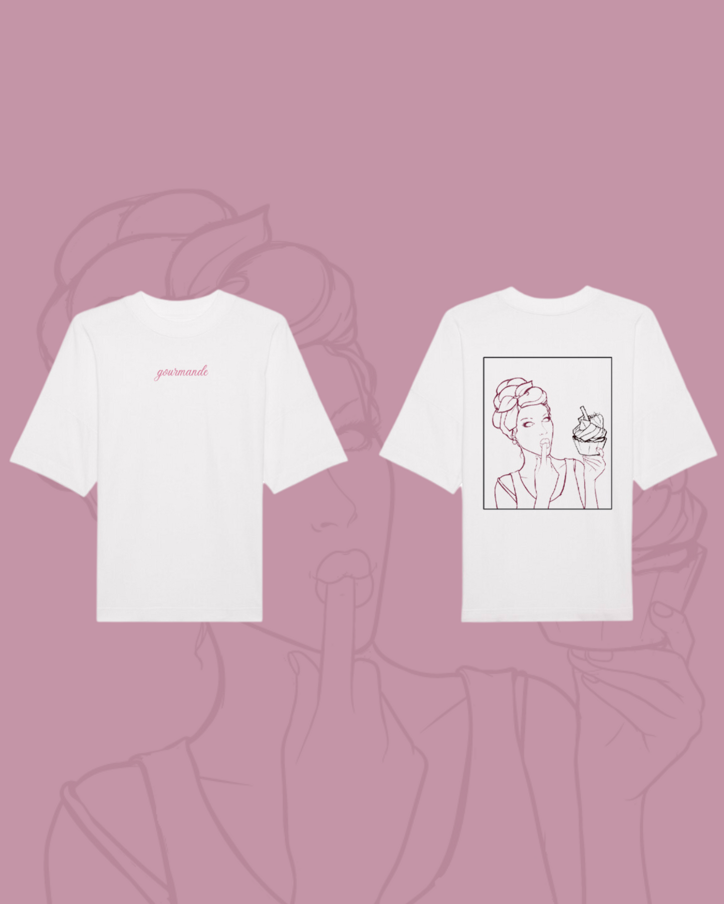 T-shirt oversize Cupcake Blanc